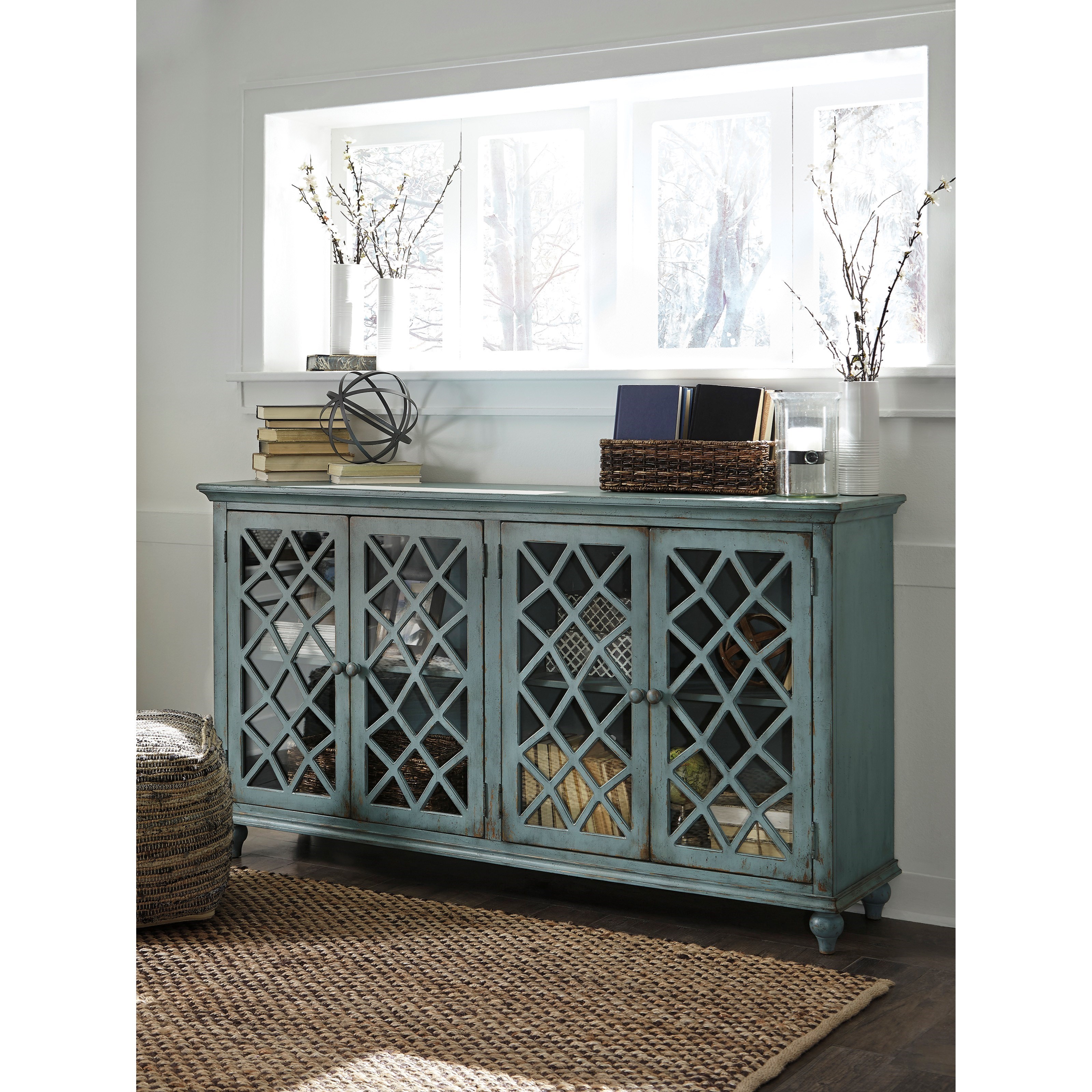 Mirimyn accent cheap cabinet gray